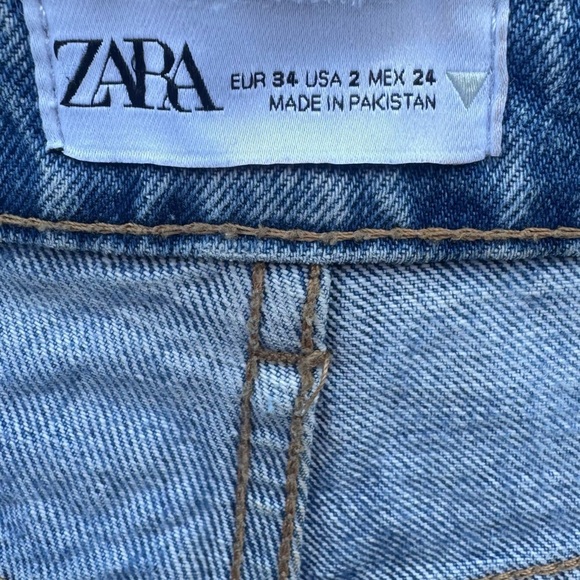 Zara Blue High Rise Skinny Jeans Women’s Size US 2 - Picture 5 of 5